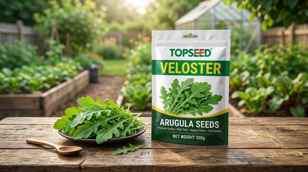 Veja se a Semente de Rúcula Veloster 500g Topseed vale a pena. Alta precocidade, produtividade e dicas de cultivo.