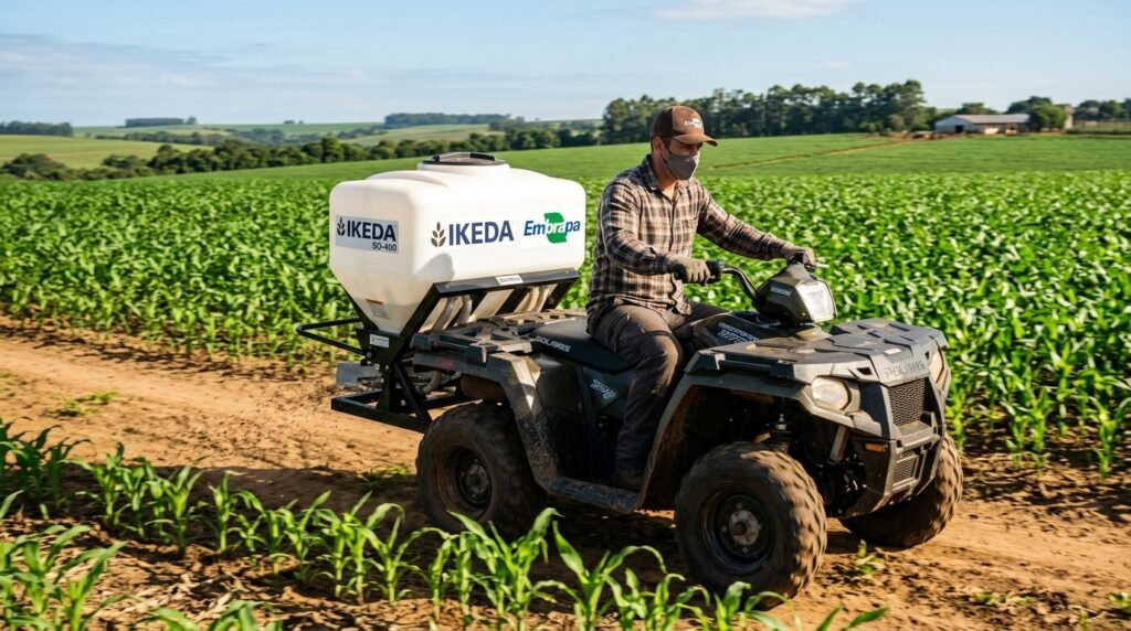 Semeadora Moto Quadriciclo Adubadora Ms 60 Ikeda Embrapa