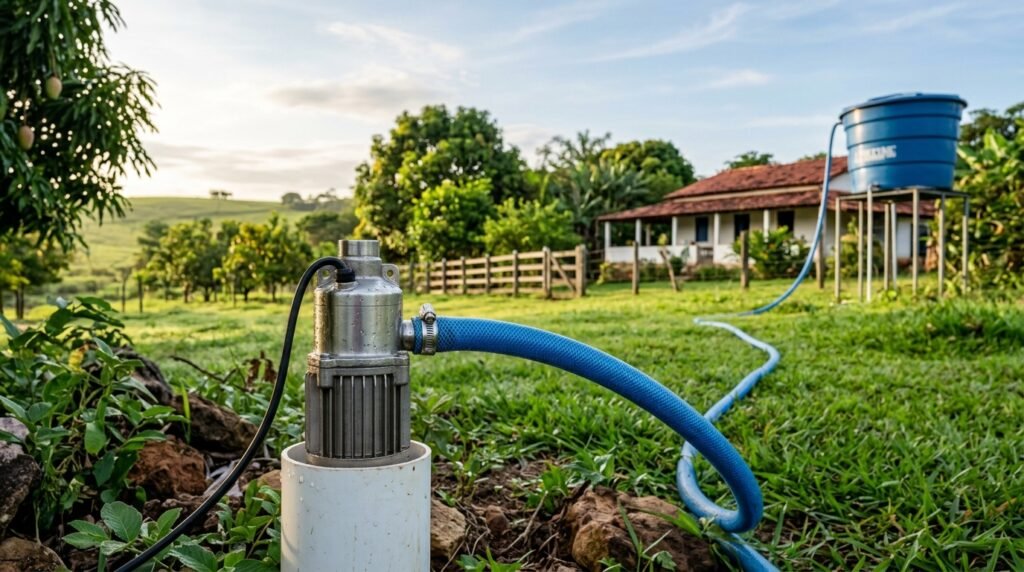 Bomba Submersa Caneta Palito 1/3hp 0,33cv 38m Poço Artesiano Caixa Cisterna 3 Pol ( Cano 100mm ) Submersível Chácara Sítio Rancho Fazenda
