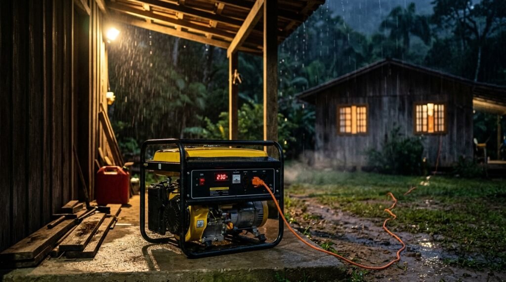 Gerador De Energia 3,75kva 3000w 4 Tempos Gasolina 196cc Monofásico Com Tecnologia Avr 127/220v TGR1000 The Black Tools