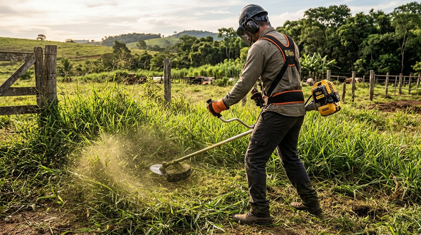 Roçadeira Lateral A Gasolina 4 Em 1 52cc Capacidade de 1200ml 9500 Rpm Com Acessórios The Black Tools